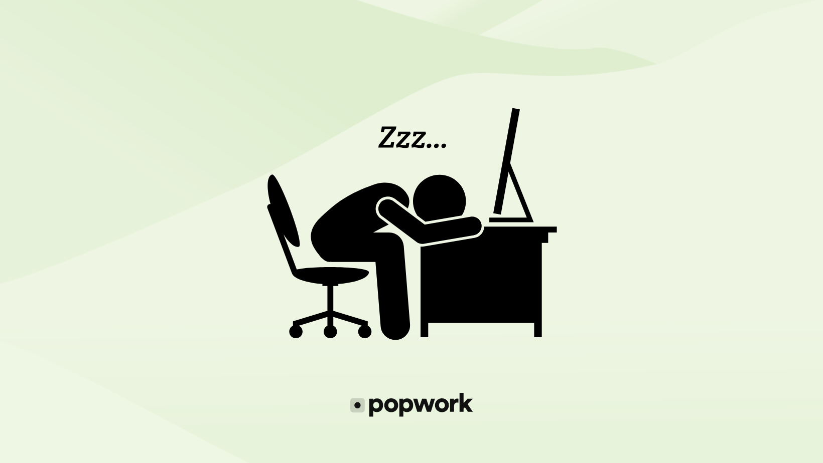 Employé endormi au bureau - Popwork