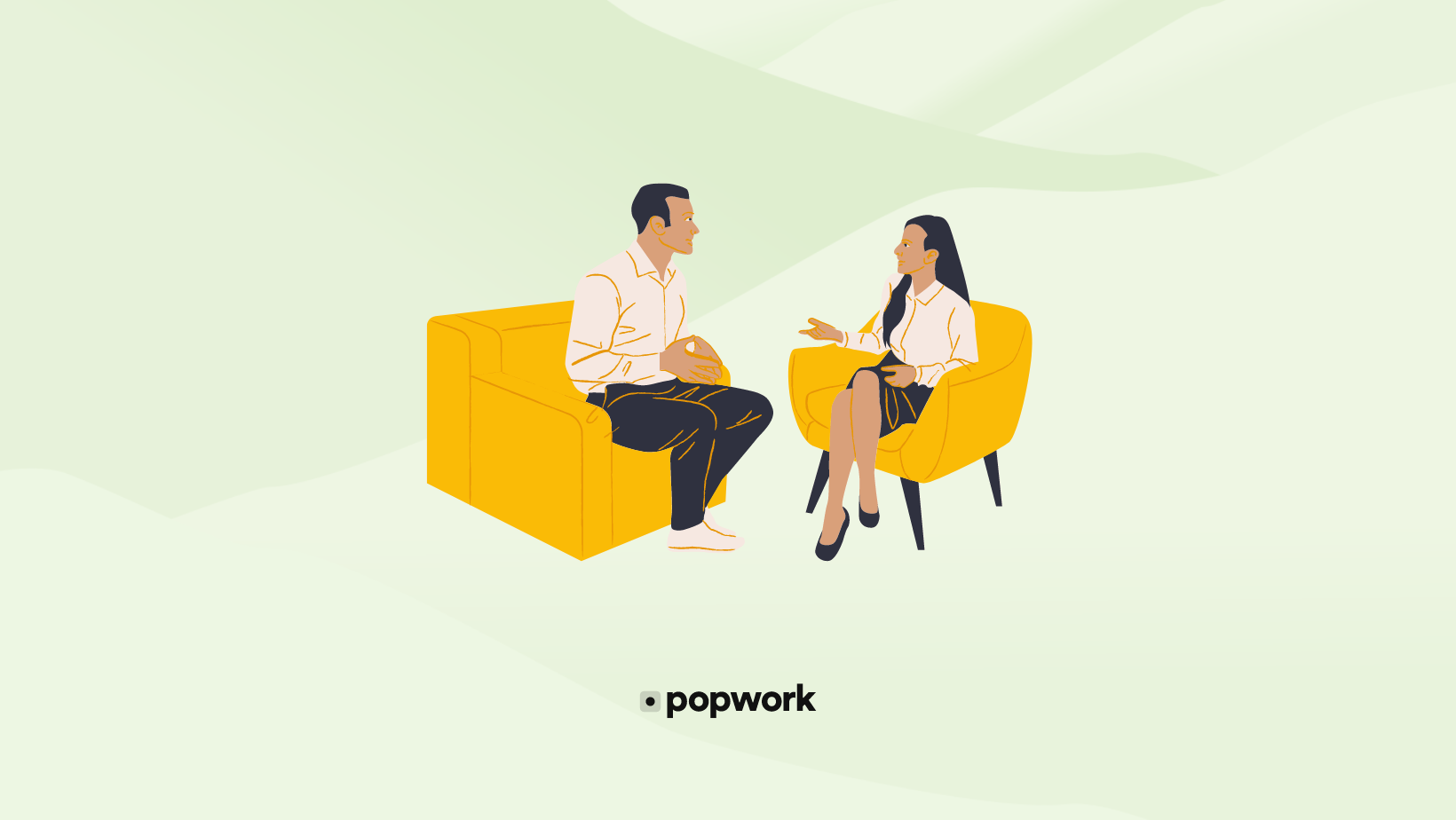 Manager et collaborateur en train de discuter - Popwork
