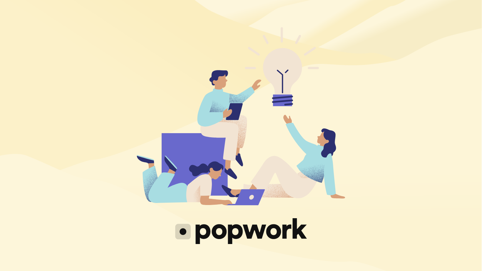Trois collaborateurs en brainstorming - Popwork